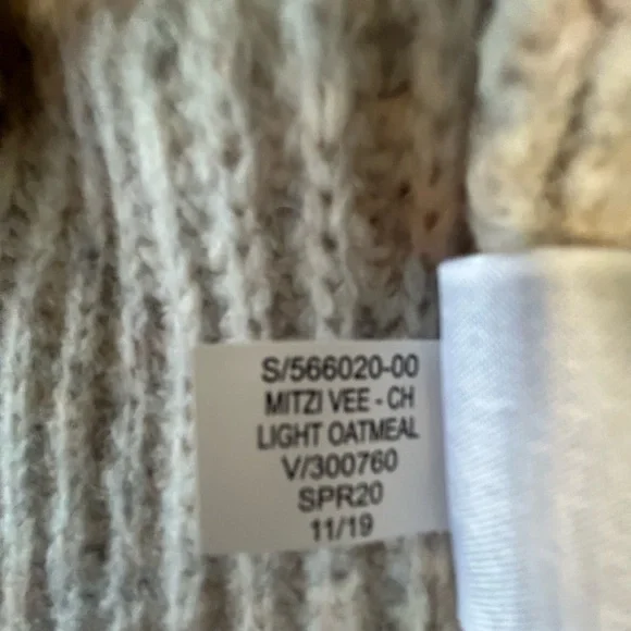 BANANA REPUBLIC gray alpaca blend v-neck boxy oversized sweater XS - Picture 5 of 10